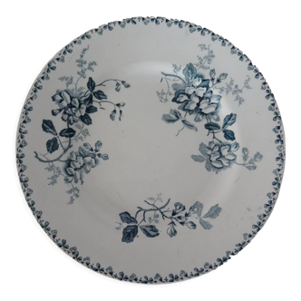 PLATE Saint Amand hamage faience old flowers ACACIA 299112