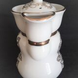 Lomonosov 29-piece porcelain coffee set, cast patterns enhanced with 24k gold