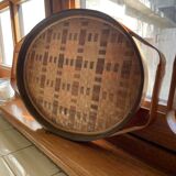 Rattan tray duo