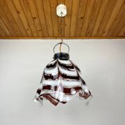 Brown Murano glass Fazzoletto pendant by AV Mazzega, Italy, 1970s
