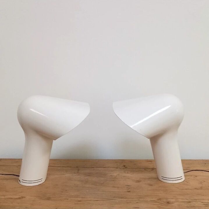 2 lampes design années 70 - modèle sorella - iguzzini