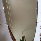 Mirror "rear-view mirror" of the 50s/60s, 74x34 cm