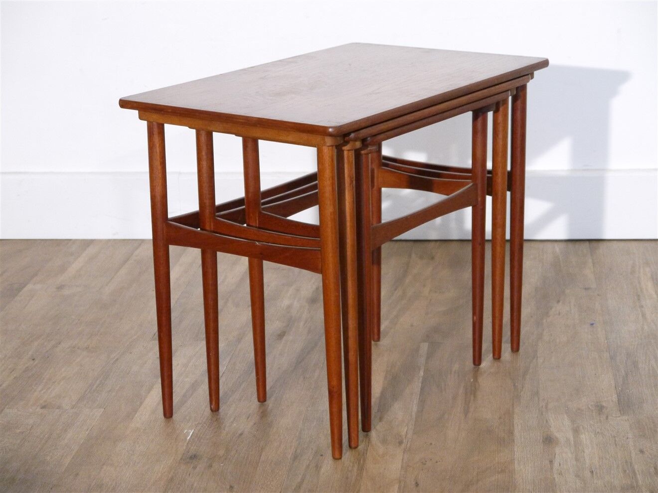 Danish teak trundle tables 1960