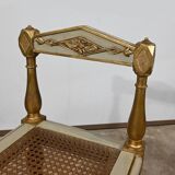 Banquette en Bois Doré et Gris-Vert, style Directoire – Fin XIXe