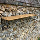 Vintage wicker wall shelf 1960
