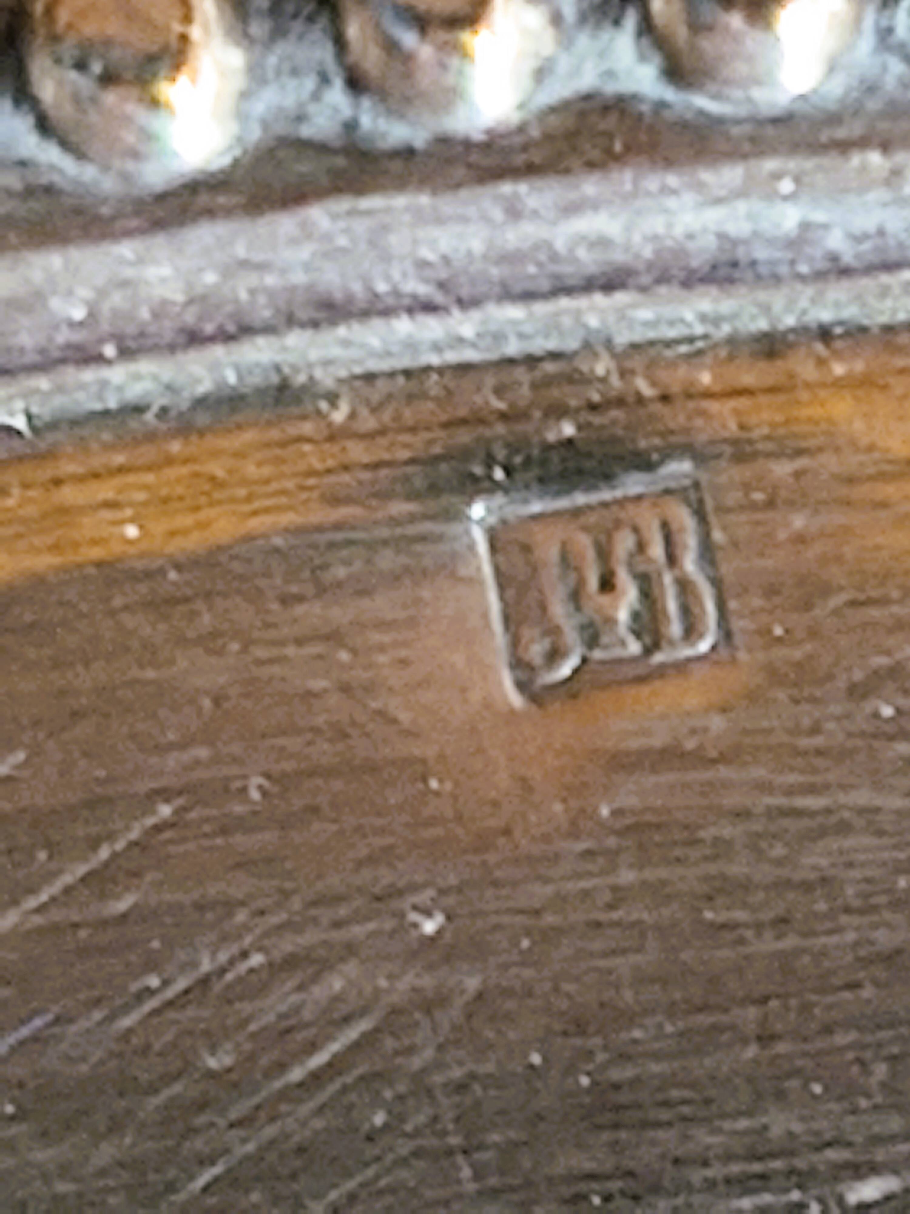 Antique silver-plated centrepiece with hallmark.