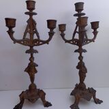 Regulate candlesticks - Pair of Louis XV characters