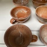 Set of 6 sandstone cups