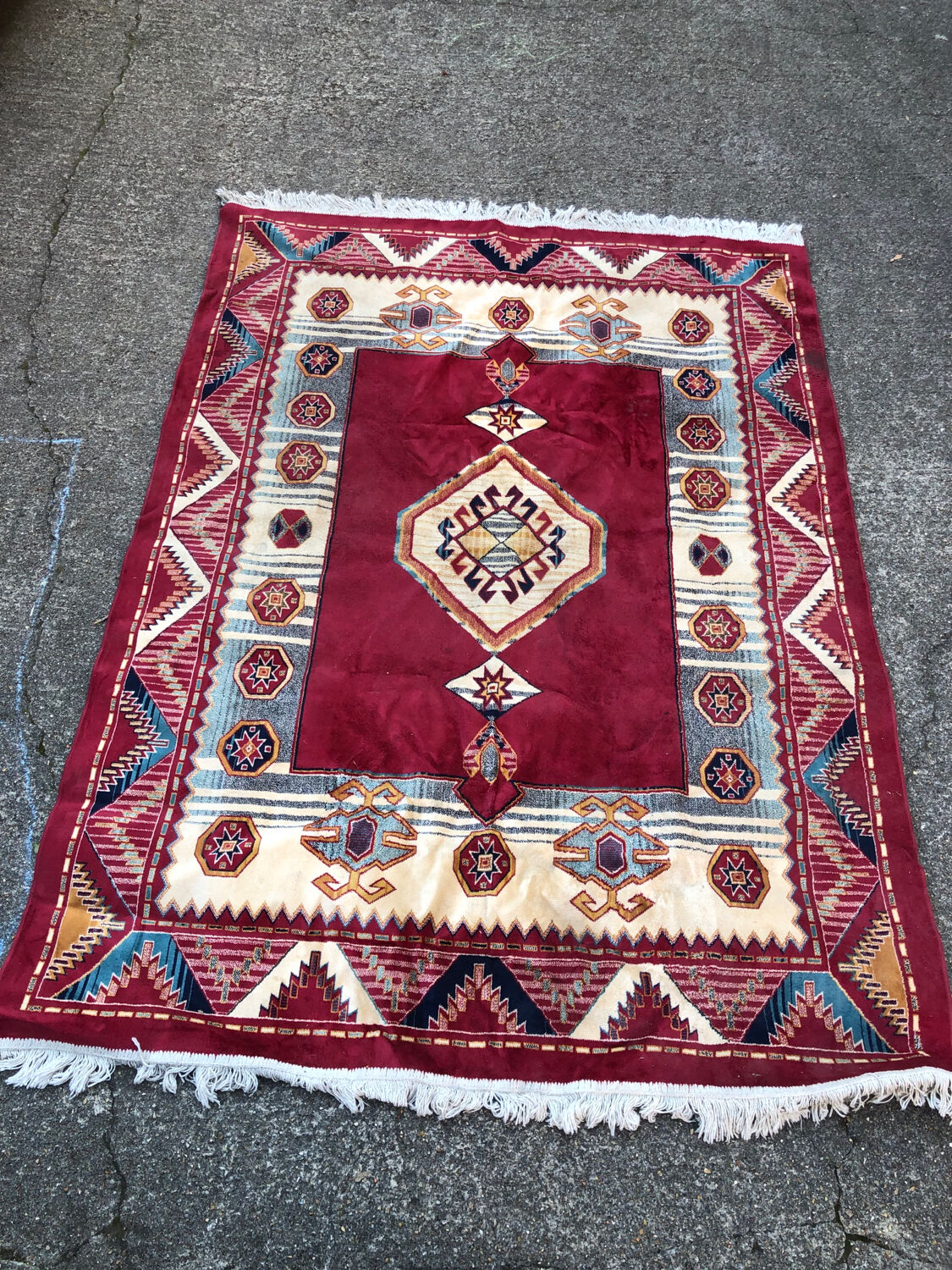 Patterned Kilim rug