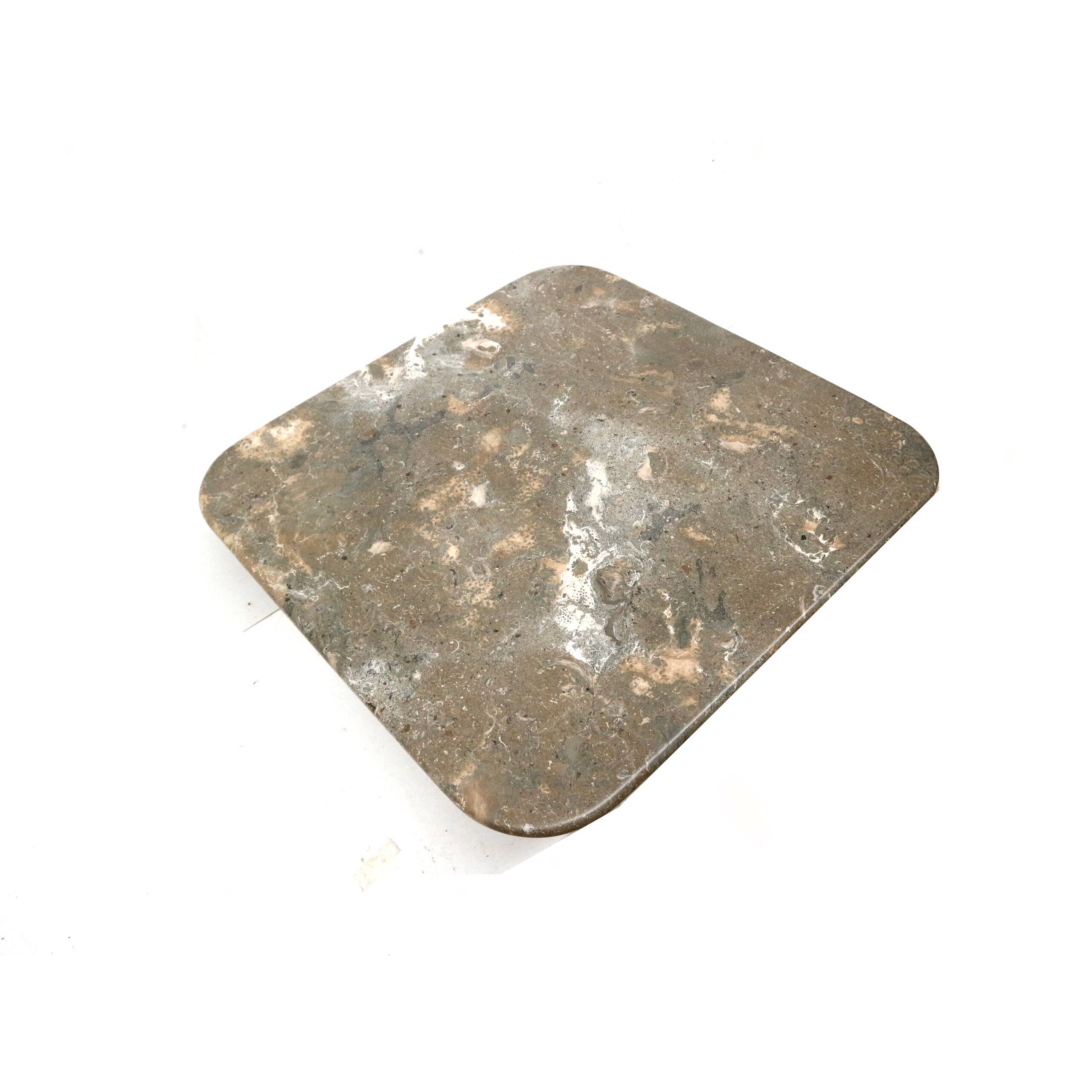 Square vintage natural stone coffee table from the 80s