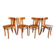 Set 4 chaises de bistrot en bois courbé