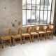 6 beech chairs 1980