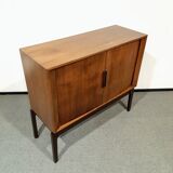 Mid-century audio cabinet with sliding door
