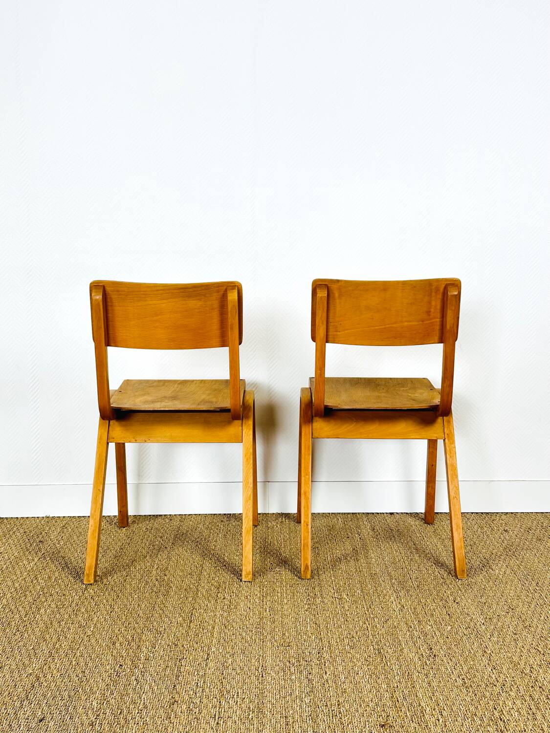 2 school chairs from the 1960s