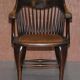 English captain's armchair Ralph Johnson in oak and leather.