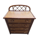Meuble vintage en osier Mogano.