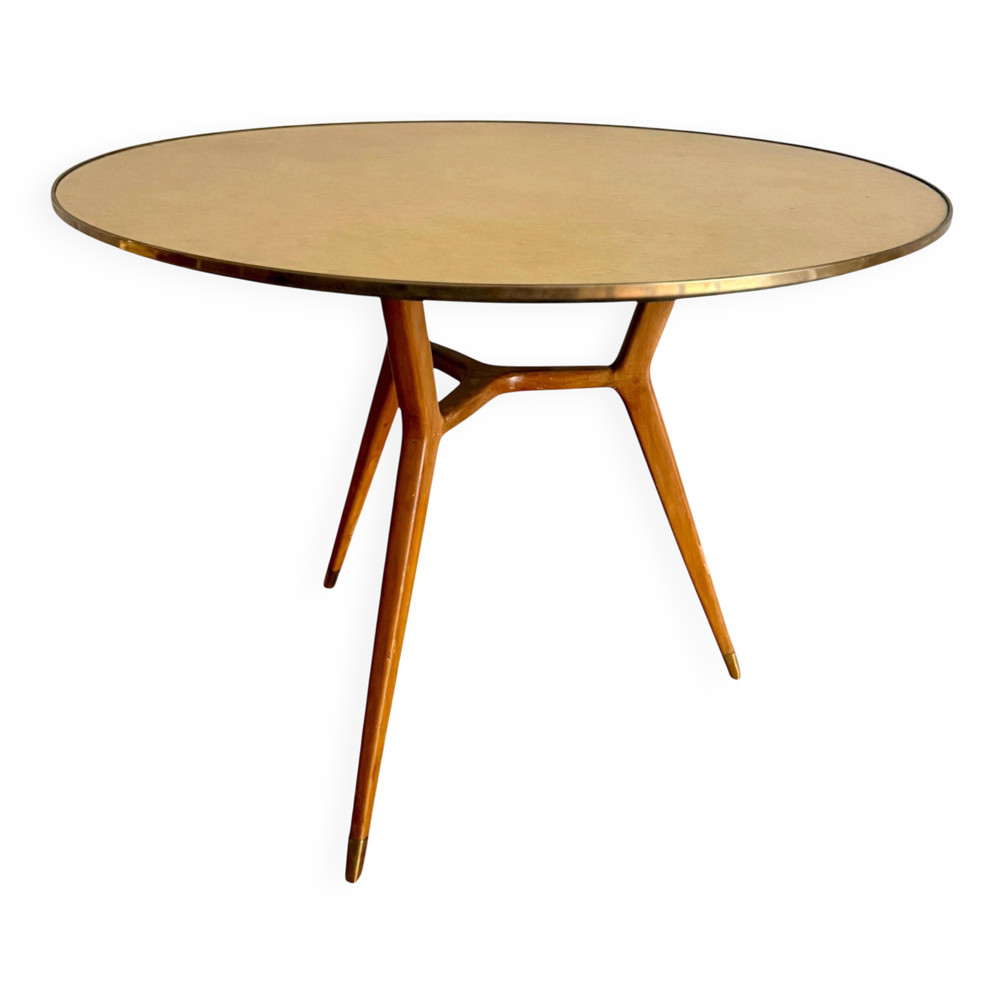 Round table "Parchment", by Aldo Tura, 1960, Italy
