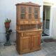Buffet vitrine pin massif