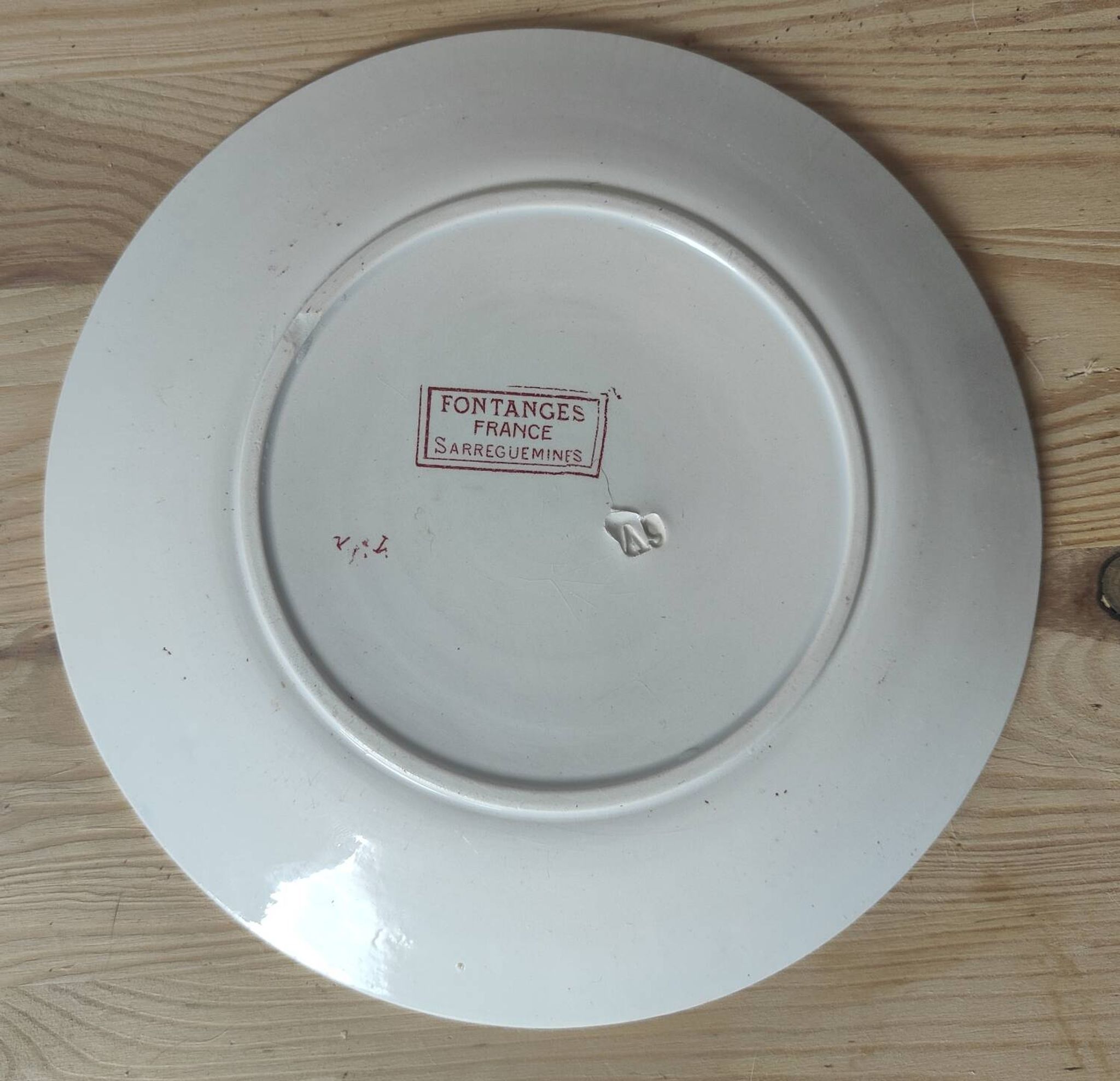 6 assiettes à dessert modèle Fontanges par Sarreguemines