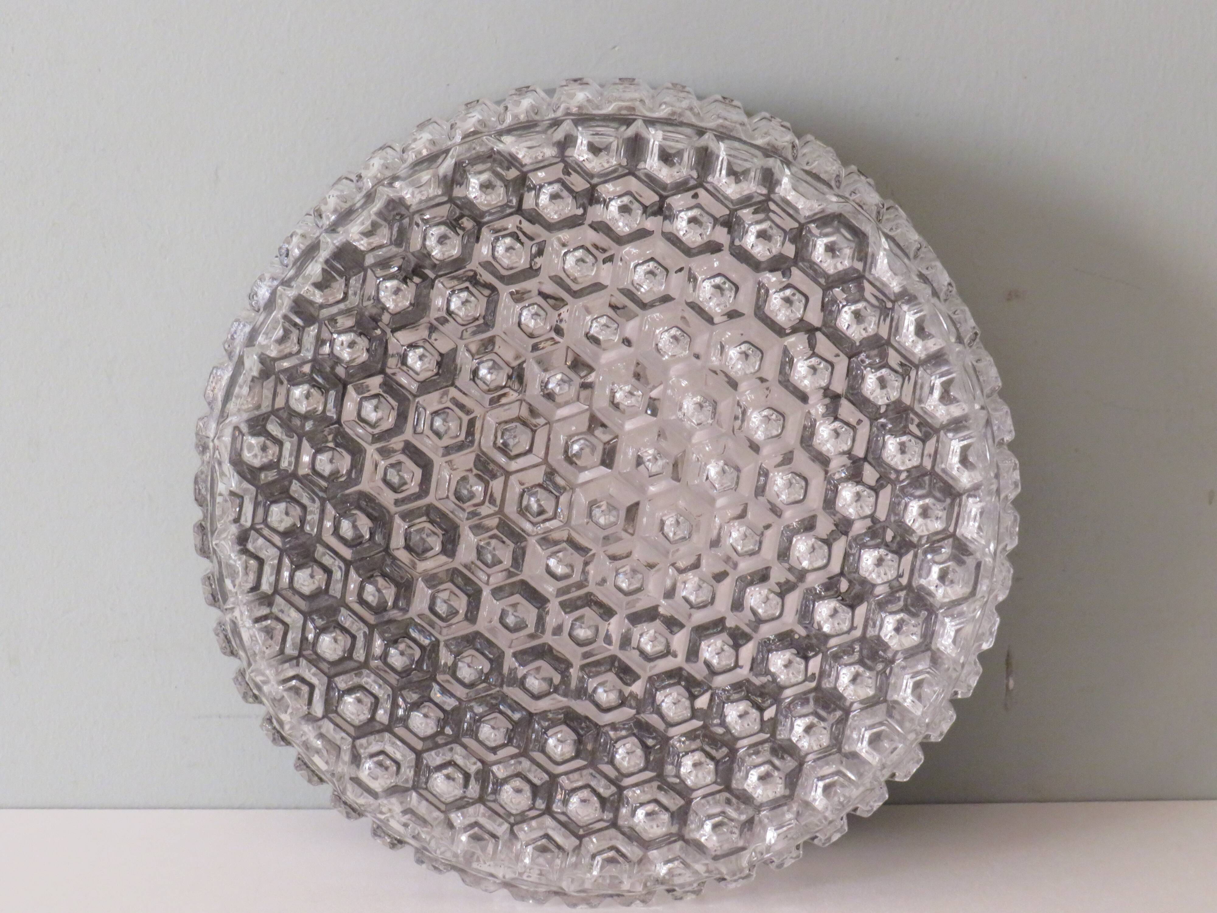 Brutalist wall or ceiling lamp by Niko Belgique 1960