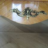 Vintage Louis XV style chest of drawers in citron wood veneer