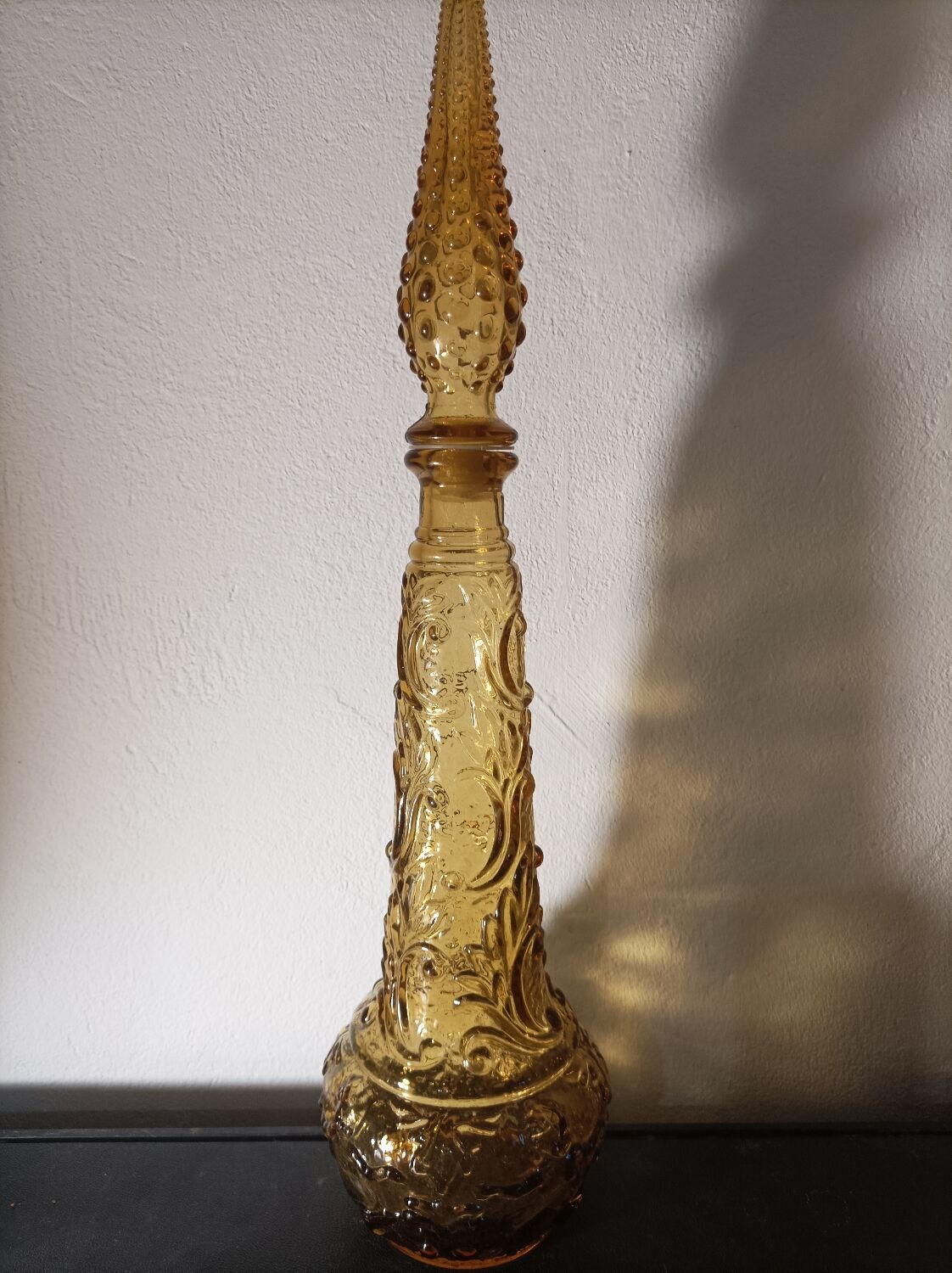 Carafe italienne en verre d'Empoli