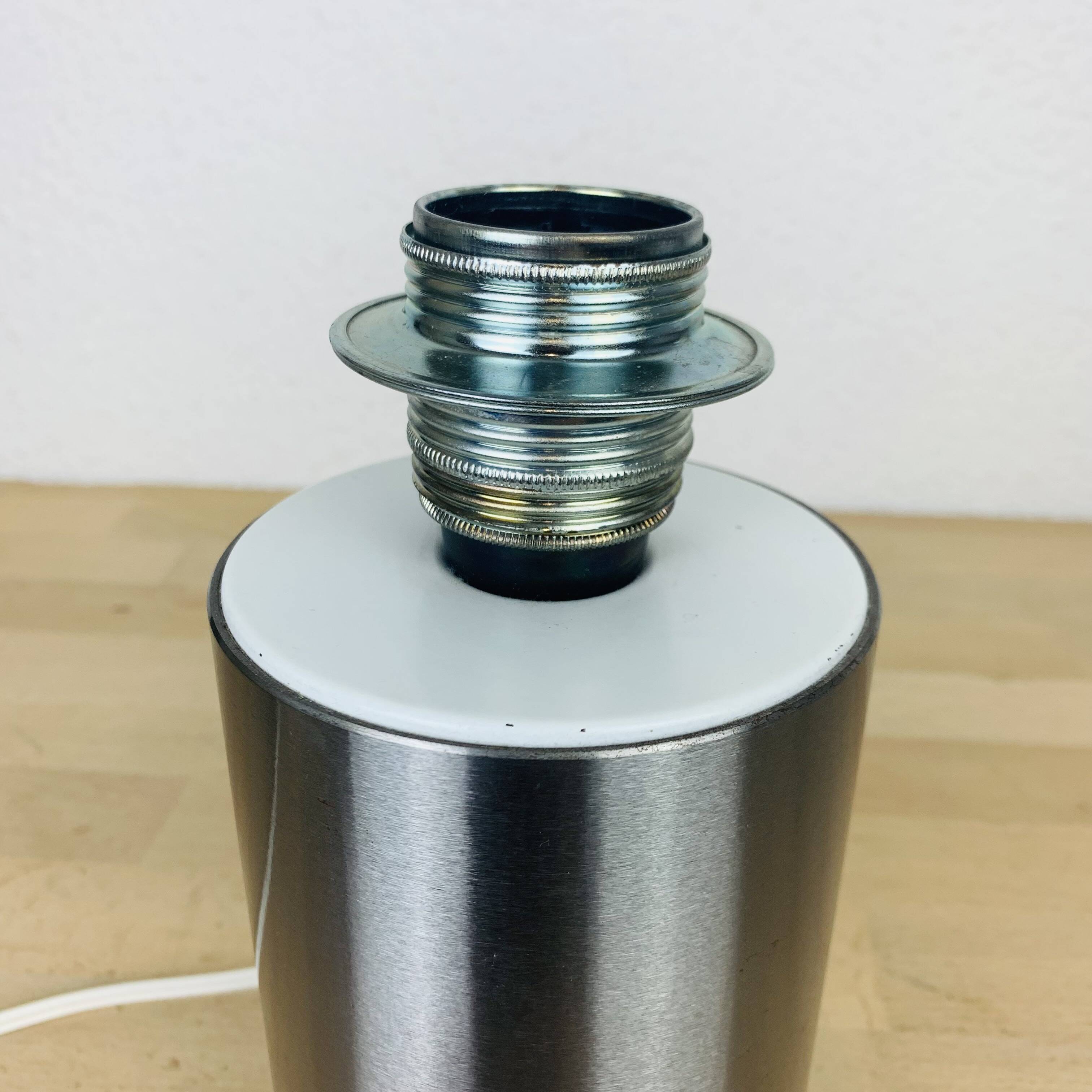Reggiani cylinder lamp brushed metal 70s