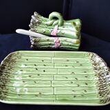 Asparagus set flat + ceramic saucepan Portuguese made