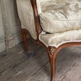 Pair of large Louis XV armchairs stamped Nicolas Quinibert Foliot, Paris, 18th century