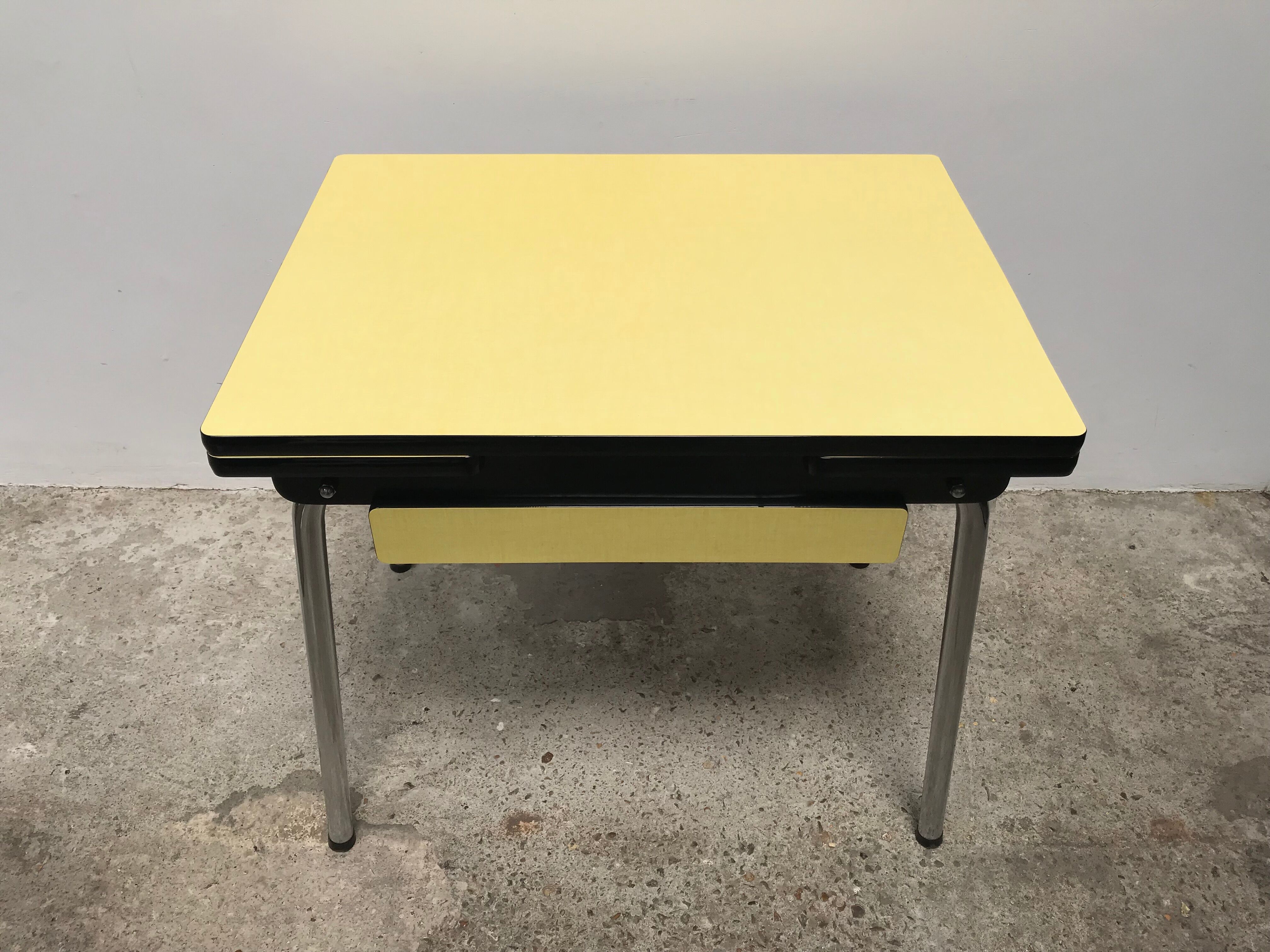 Yellow formica table