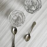 Duo de petits pots en verre épais