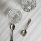 Duo of small thick glass jars