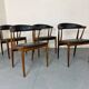 Chaises vintage en palissandre et skaï par Johannes Andersen pour Broderna Andersen, années 1960, lot de 4