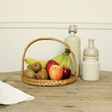 Wicker tray with handles