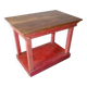 Teak serving console table patina original pink tha-in-daga india