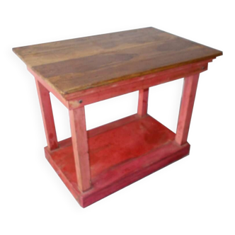 Table console desserte teck patine origine rose tha-in-daga inde