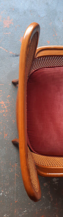 Pair of vintage canned armchairs