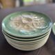 Niderviller sea-green earthenware oyster plates, set of 10 + dish
