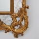 Rococo style gilt mirror with marbled glass border by Deknudt, Belgium, 197