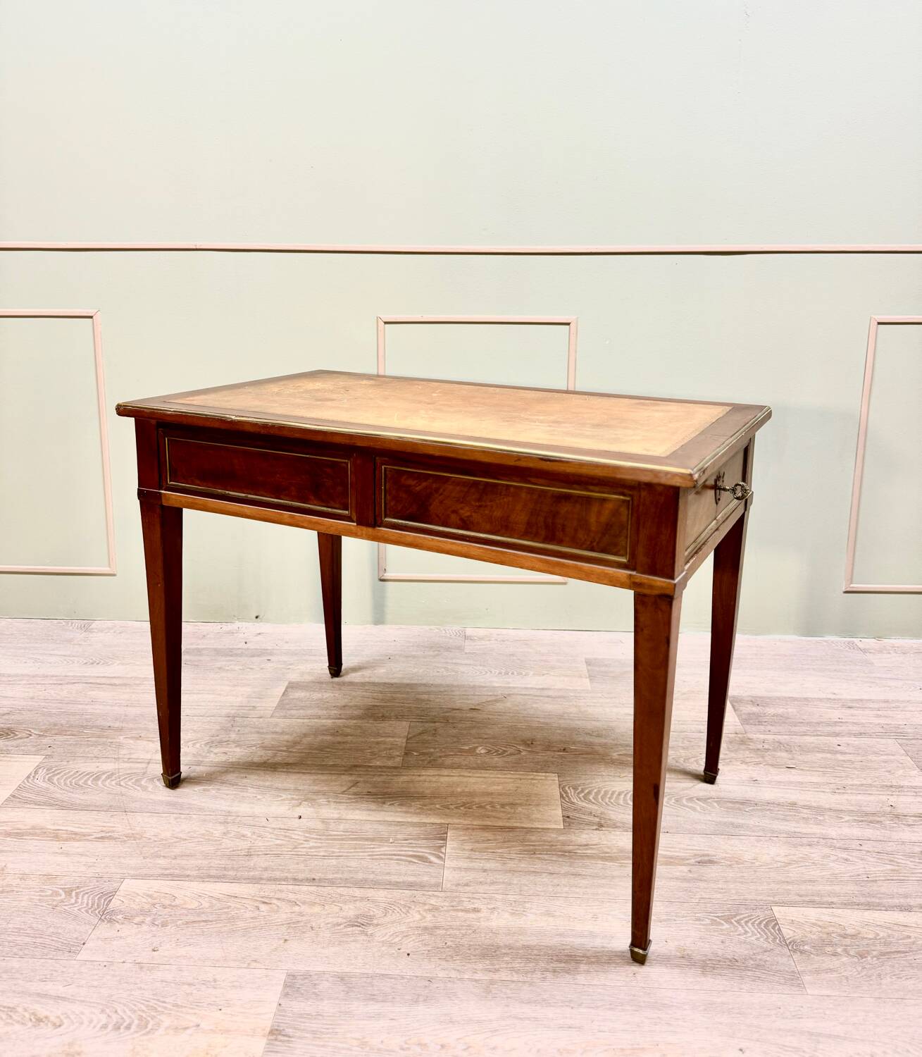 Flat Desk With Side Drawers In Mahogany Louis XVI XVIII Eme Century