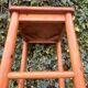 Square high stool in pine