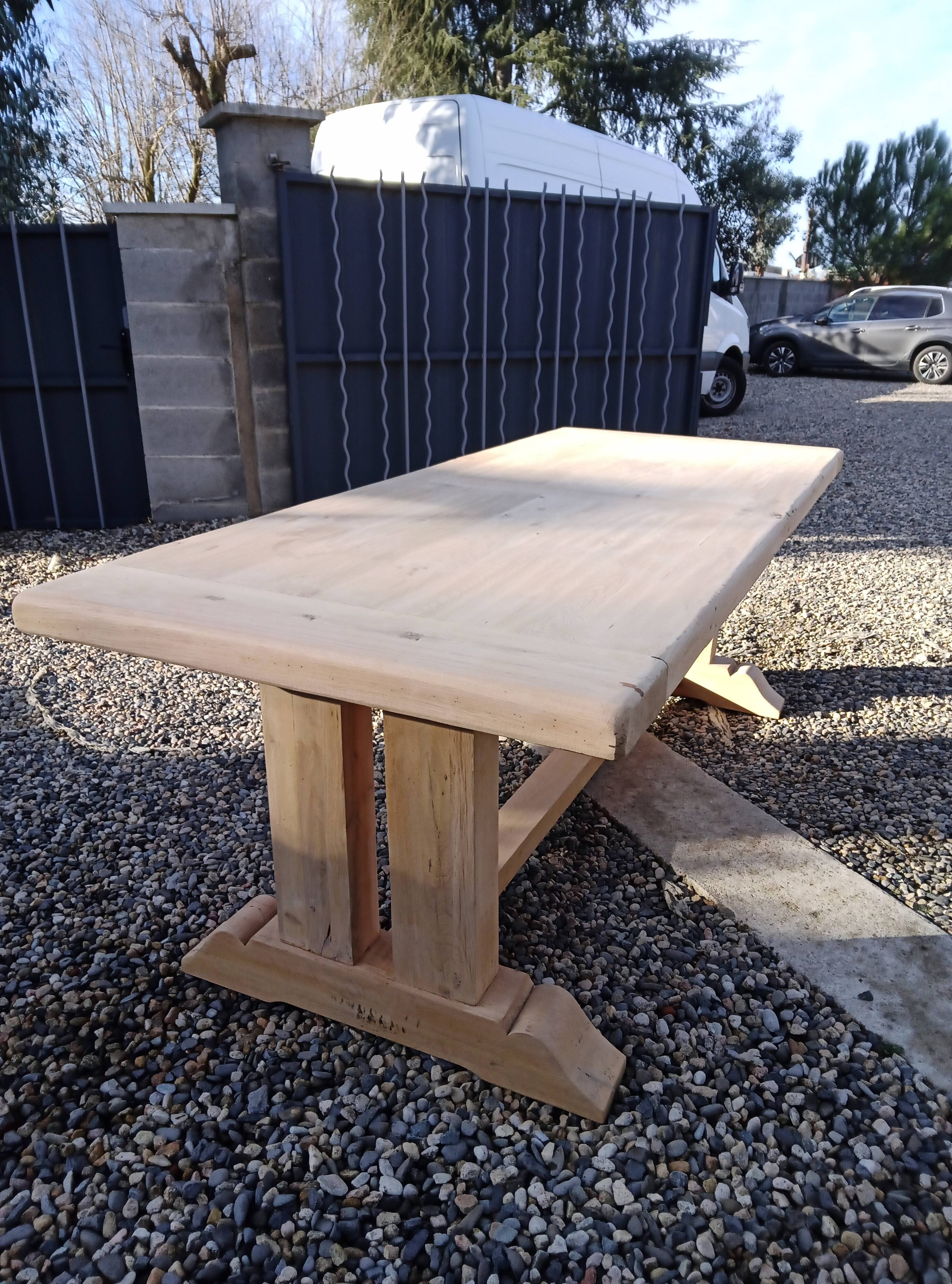 Monastery table made of solid oak.