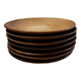 Ensemble de 7 assiettes en grès Vintage