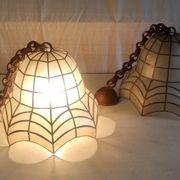 Mother-of-pearl and brass suspension, mid-20th century.