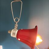 Bedside lamp clamp metal red
