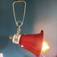 Bedside lamp clamp metal red