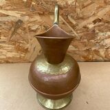 Ancien pichet villedieu cuivre & anse laiton vintage