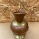 Antique villedieu copper pitcher & vintage brass handle