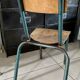 Old schoolboy chair child wood and metal