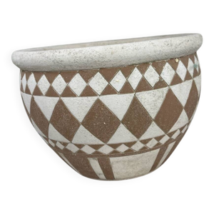 Cache pot vintage graphique